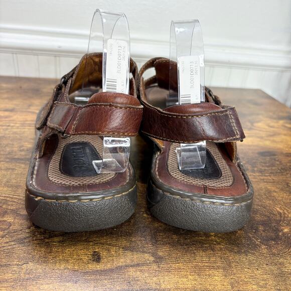 Born Mens Size 11 EU 45 Fisherman Sandals Leather Brown Open Toe Classic Preppy - Picture 4 of 11